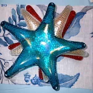 Brand: AKCAM of Turkey, Style: Handmade Starfish Glass Tablescape Set